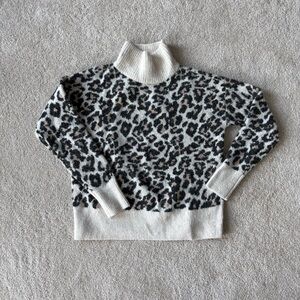LOFT Leopard Print Turtleneck Sweater size small